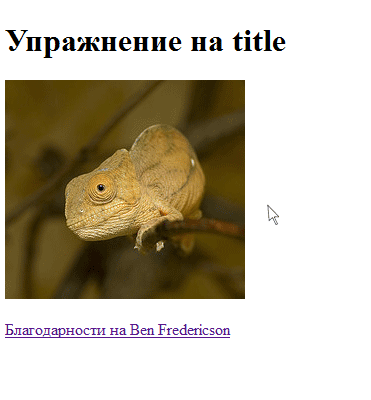 Предоставяне на допълнителна информация чрез атрибута title.