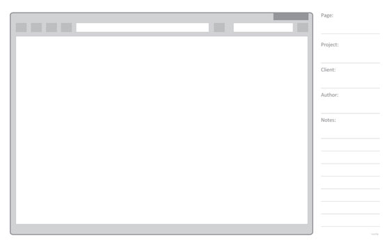 Web Sketching Template – 1 page